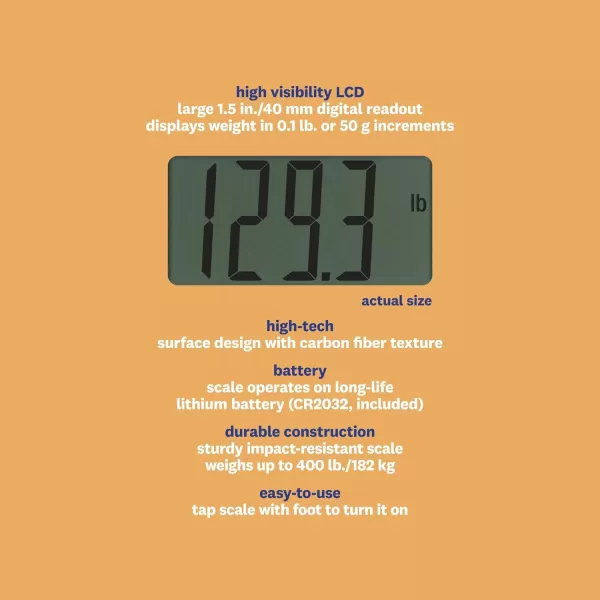 Weight Watchers Scales by Conair Bathroom Scale for Body Weight, Digital BMI Scale for 4 Users, Carbon Fiber Design Measures Weight up to 400 Lbs. in Black