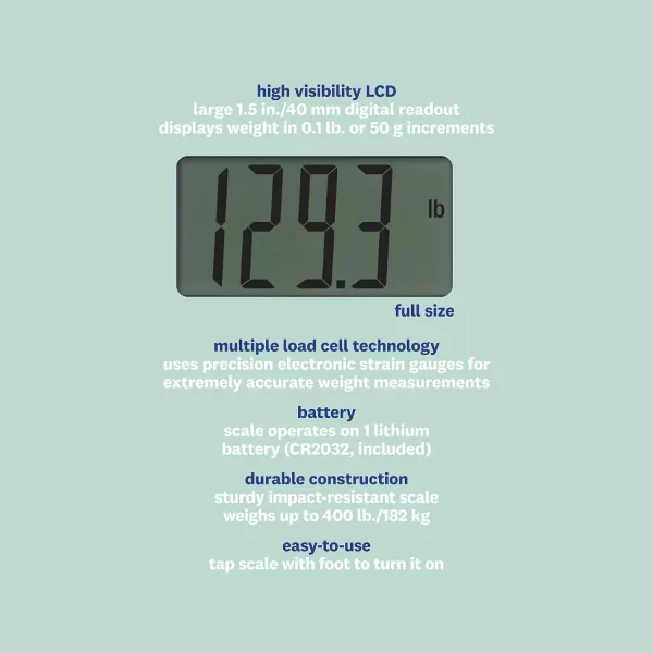 Weight Watchers Scales by Conair Bathroom Scale for Body Weight, Digital Scale, Glass Body Scale Measures Weight Up to 400 Lbs. in Black Frame