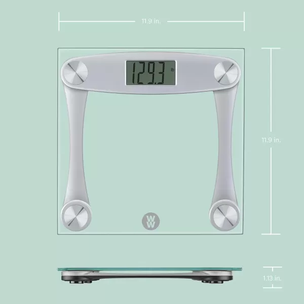 Weight Watchers Scales by Conair Bathroom Scale for Body Weight, Digital Scale, Glass Body Scale Measures Weight Up to 400 Lbs. in Black Frame