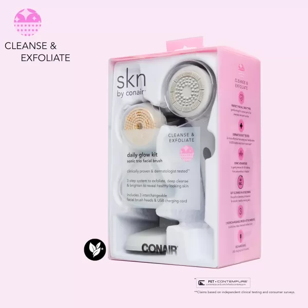 skn by conair Jade Vibrating Face Roller Kit with 4 Attachments Including Gua Sha, Refresh - Revive - Treat Your Skin To Complete Contouring for a Spa-Like Indulgence