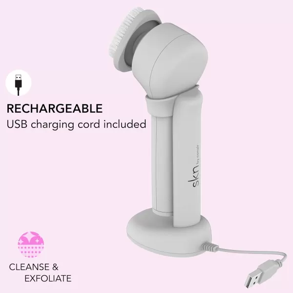 skn by conair Jade Vibrating Face Roller Kit with 4 Attachments Including Gua Sha, Refresh - Revive - Treat Your Skin To Complete Contouring for a Spa-Like Indulgence