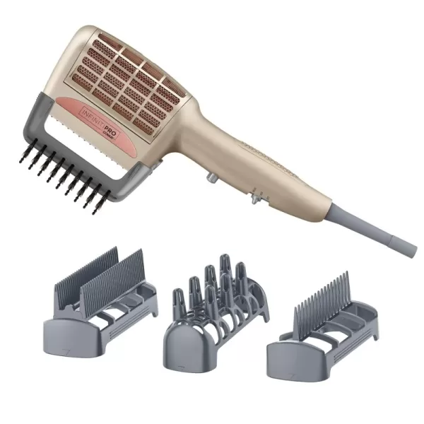Frizz Free: Natural Texture Diffuser, Bristle Brush, Wide-Tooth Thermal Comb, Dual-Row Comb
