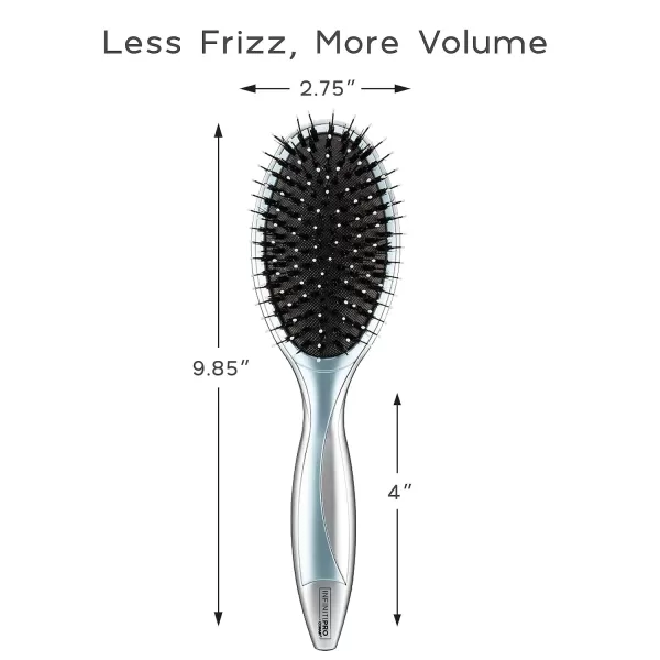 InfinitiPro by Conair Hairbrush, Paddle Brush, Brush For Thick Hair, Detangler Brush Helps Reduce Frizz and Add Volume, Smoothwrap Series in Icy Blue, Pack of 1)