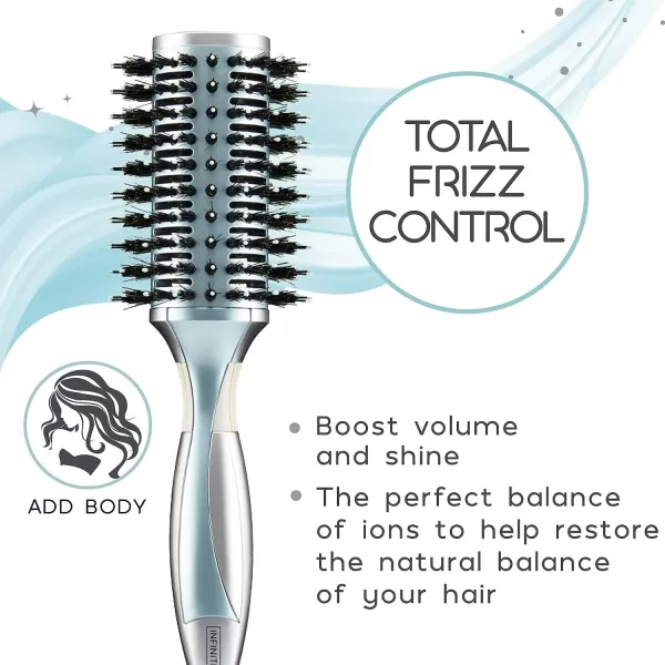 InfinitiPro by Conair Hairbrush, Paddle Brush, Brush For Thick Hair, Detangler Brush Helps Reduce Frizz and Add Volume, Smoothwrap Series in Icy Blue, Pack of 1)