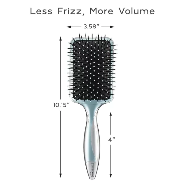 InfinitiPro by Conair Hairbrush, Paddle Brush, Brush For Thick Hair, Detangler Brush Helps Reduce Frizz and Add Volume, Smoothwrap Series in Icy Blue, Pack of 1)