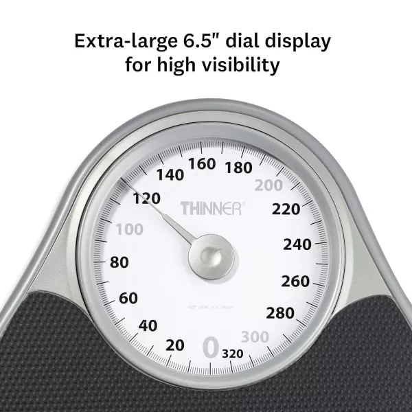 Thinner by Conair Scale for Body Weight, Digital Bathroom Scale with Body Fat, Muscle and BMI in Black