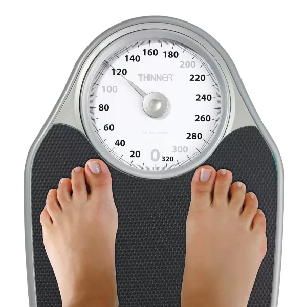 Thinner by Conair Scale for Body Weight, Digital Bathroom Scale with Body Fat, Muscle and BMI in Black