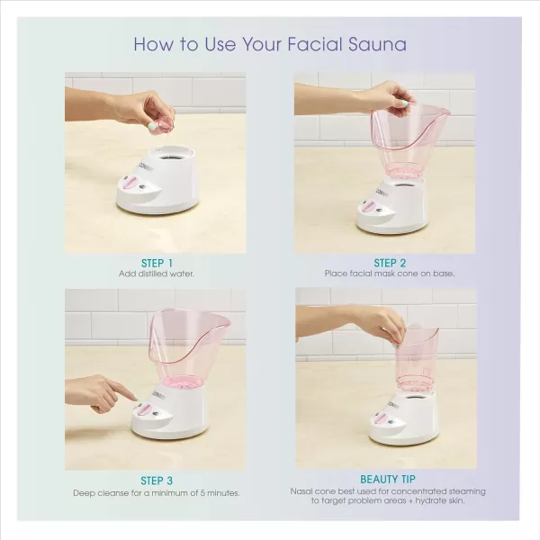 True Glow by Conair Warm Steam Moisturizing Mist Facial Sauna System
