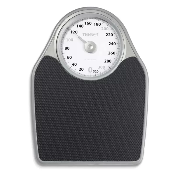 Thinner by Conair Scale for Body Weight, Digital Bathroom Scale with Body Fat, Muscle and BMI in Black