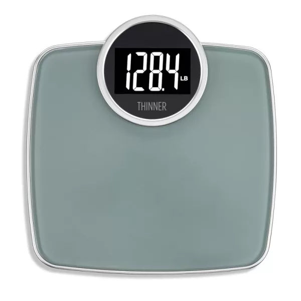 Thinner by Conair Scale for Body Weight, Digital Bathroom Scale with Body Fat, Muscle and BMI in Black