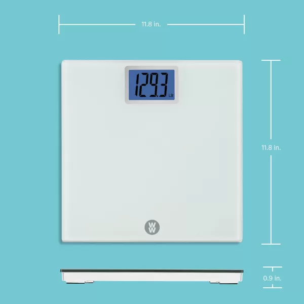 Weight Watchers Scales by Conair Scale for Body Weight, Digital Bathroom Scale in White Marble Finish