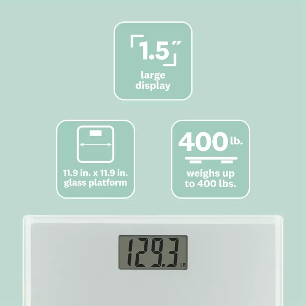 Weight Watchers Scales by Conair Scale for Body Weight, Digital Bathroom Scale in White Marble Finish