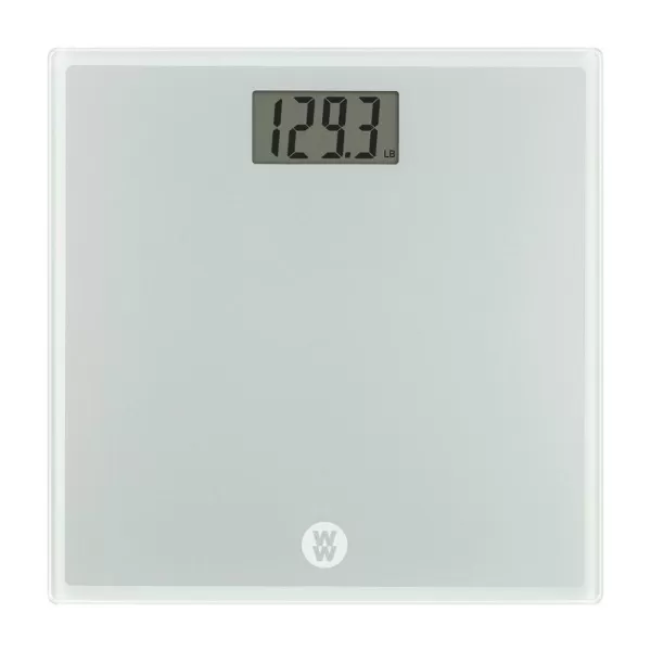 Weight Watchers Scales by Conair Scale for Body Weight, Digital Bathroom Scale in White Marble Finish