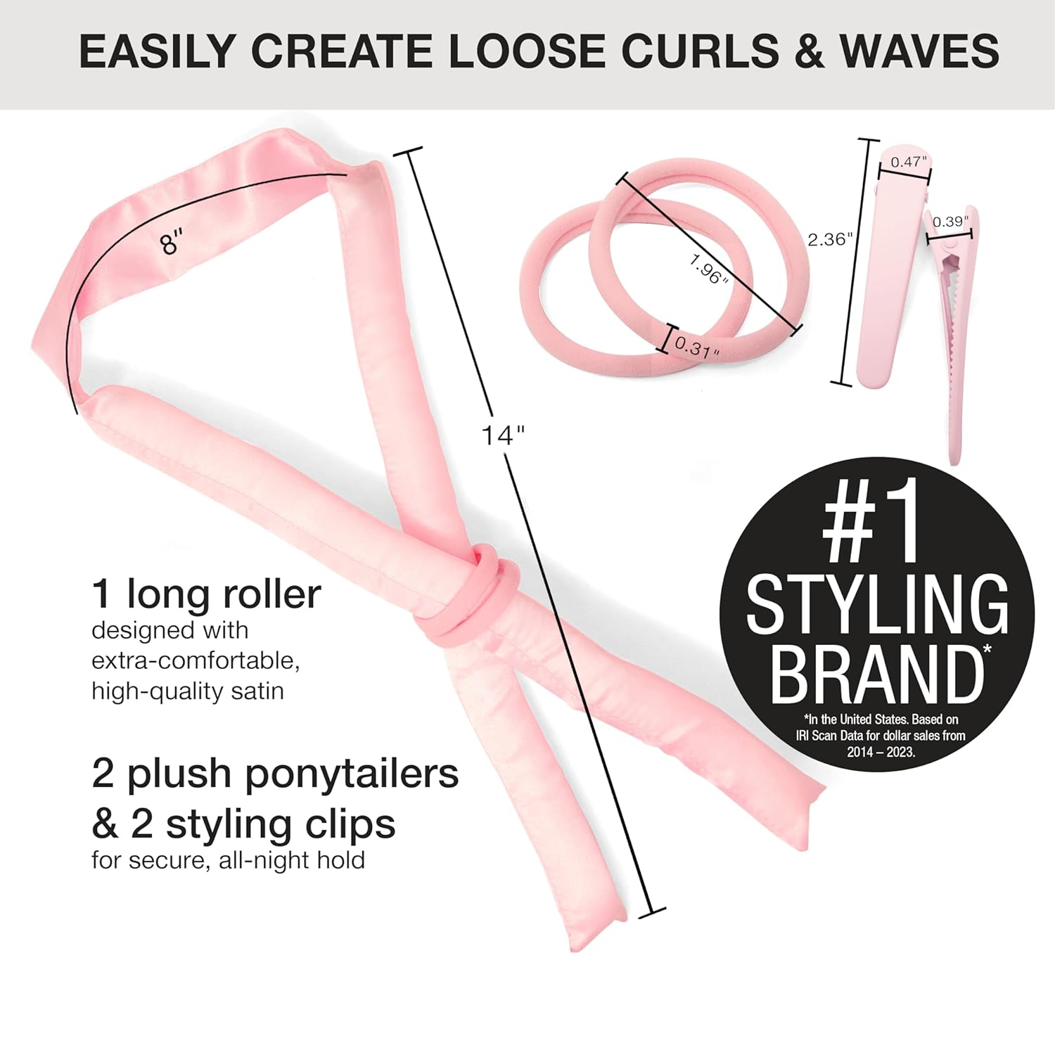 Conair Heatless Curls - Heatless Curls- heatless curls overnight - Heatless Rollers - Assorted sizes &amp; Colors - Pink, Gray &amp; Purple - 31 Count w/storage case
