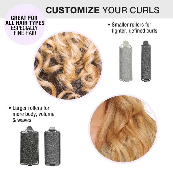 Conair Foam Hair Rollers - Heatless Curlers - Heatless Curls -Foam Rollers - Black &amp; Gray - Assorted Sizes - 48 Count w/storage case