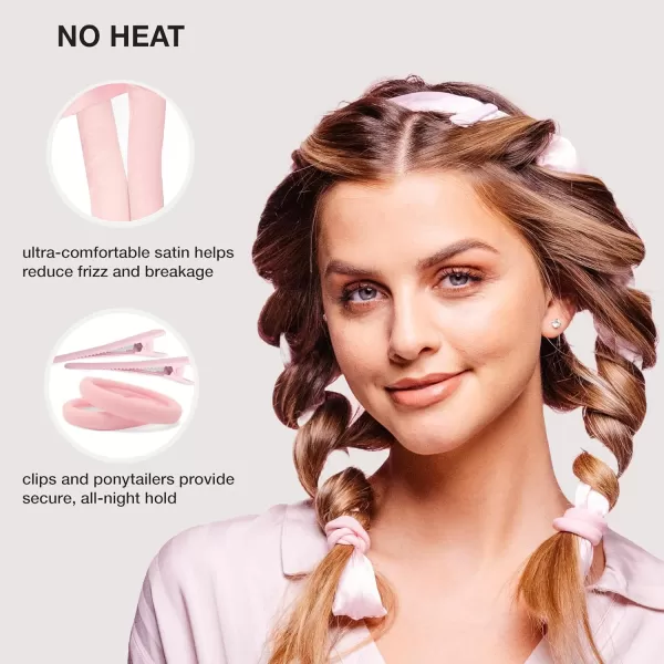 Conair Heatless Curls - Heatless Curls- heatless curls overnight - Heatless Rollers - Assorted sizes &amp; Colors - Pink, Gray &amp; Purple - 31 Count w/storage case
