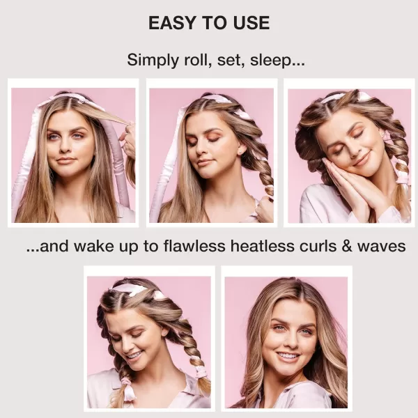 Conair Heatless Curls - Heatless Curls- heatless curls overnight - Heatless Rollers - Assorted sizes &amp; Colors - Pink, Gray &amp; Purple - 31 Count w/storage case