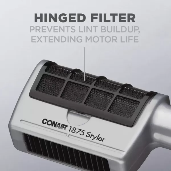 imageConair 3in1 Styling Hair Dryer 1875W Hair Dryer with Ionic Technology and 3 Attachments1875 Watts