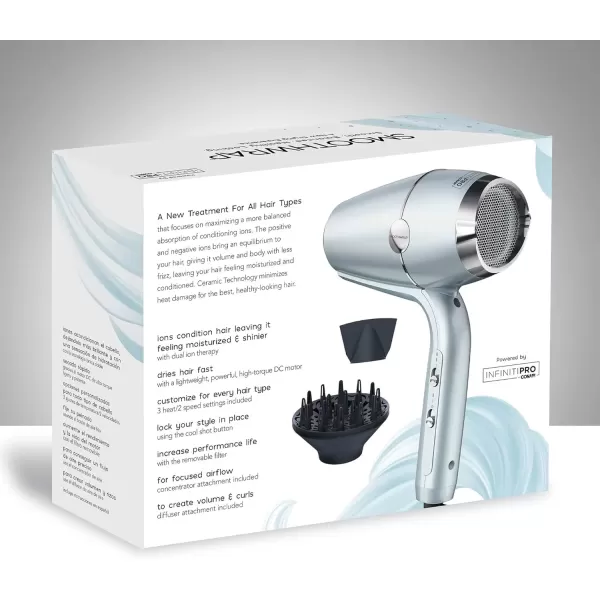 imageINFINITIPRO BY CONAIR SmoothWrap Hair Dryer with Diffuser  Blow Dryer for Less Frizz More Volume and Body  With Advanced Plasma and Ceramic Technology  Pink ChampagneMint