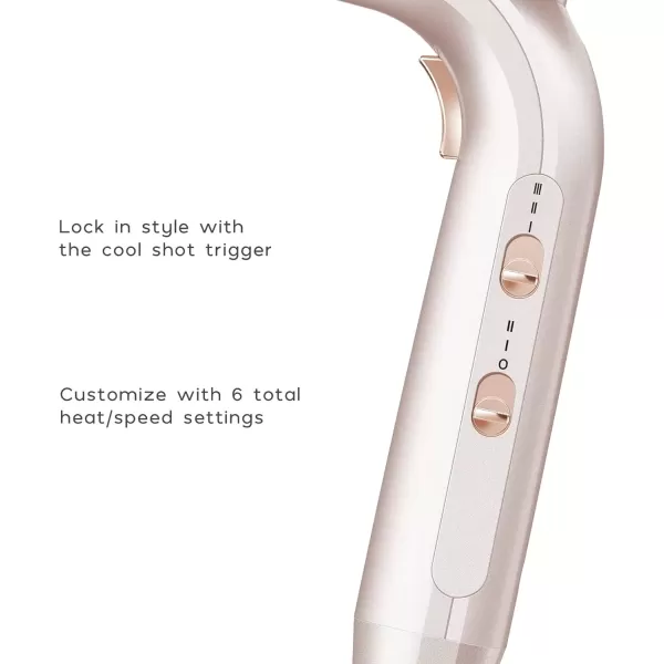 imageINFINITIPRO BY CONAIR SmoothWrap Hair Dryer with Diffuser  Blow Dryer for Less Frizz More Volume and Body  With Advanced Plasma and Ceramic Technology  Pink ChampagnePink Champagne