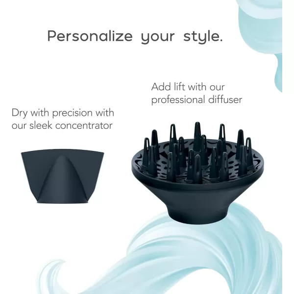 imageINFINITIPRO BY CONAIR SmoothWrap Hair Dryer with Diffuser  Blow Dryer for Less Frizz More Volume and Body  With Advanced Plasma and Ceramic Technology  Pink ChampagneMint