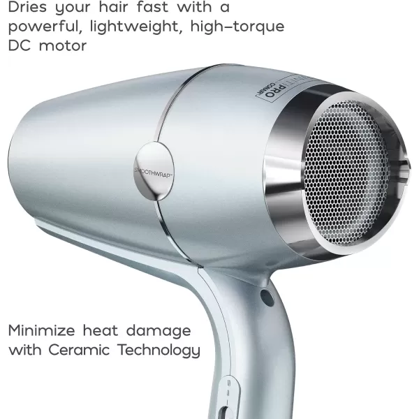imageINFINITIPRO BY CONAIR SmoothWrap Hair Dryer with Diffuser  Blow Dryer for Less Frizz More Volume and Body  With Advanced Plasma and Ceramic Technology  Pink ChampagneMint