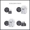 imageConair Universal Travel Adapter European Travel Plug Adapter with Surge Protection AllinOne Worldwide Travel AdapterAllInOne Adapter