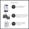 imageConair Universal Travel Adapter European Travel Plug Adapter with Surge Protection AllinOne Worldwide Travel AdapterAllInOne Adapter