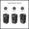 imageConair Universal Travel Adapter European Travel Plug Adapter with Surge Protection AllinOne Worldwide Travel AdapterAllInOne Adapter with USB C  Charging Cable
