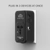 imageConair Universal Travel Adapter European Travel Plug Adapter with Surge Protection AllinOne Worldwide Travel AdapterAllInOne Adapter with USB C  Charging Cable