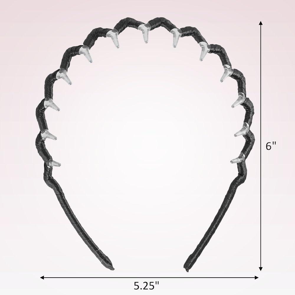 imageScunci by Conair Effortless Beauty Skinny headband plastic Headbands for Women and Men  hair accessories for women  Neutral Colors  4 CountBlack