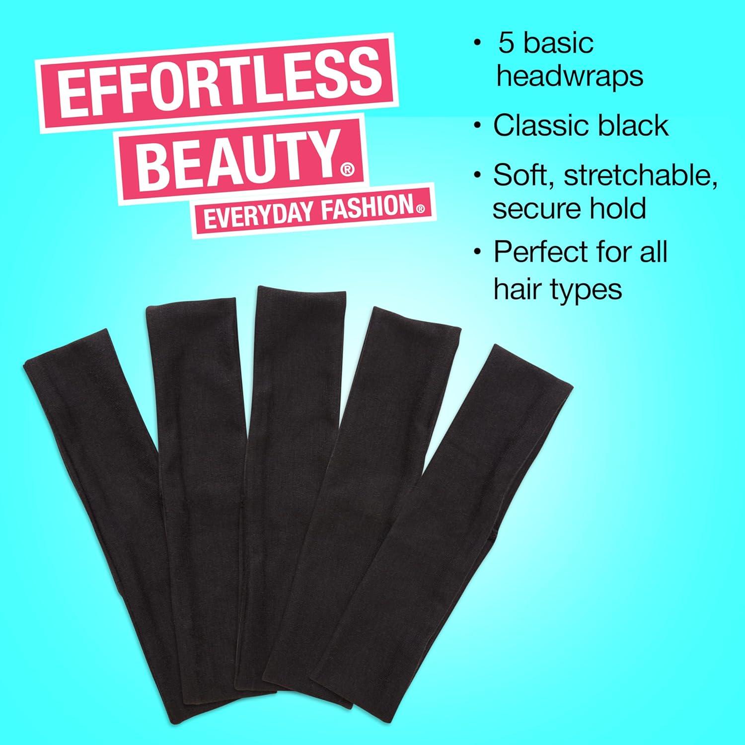 imageScunci by Conair Effortless Beauty Skinny headband plastic Headbands for Women and Men  hair accessories for women  Neutral Colors  4 CountBlack