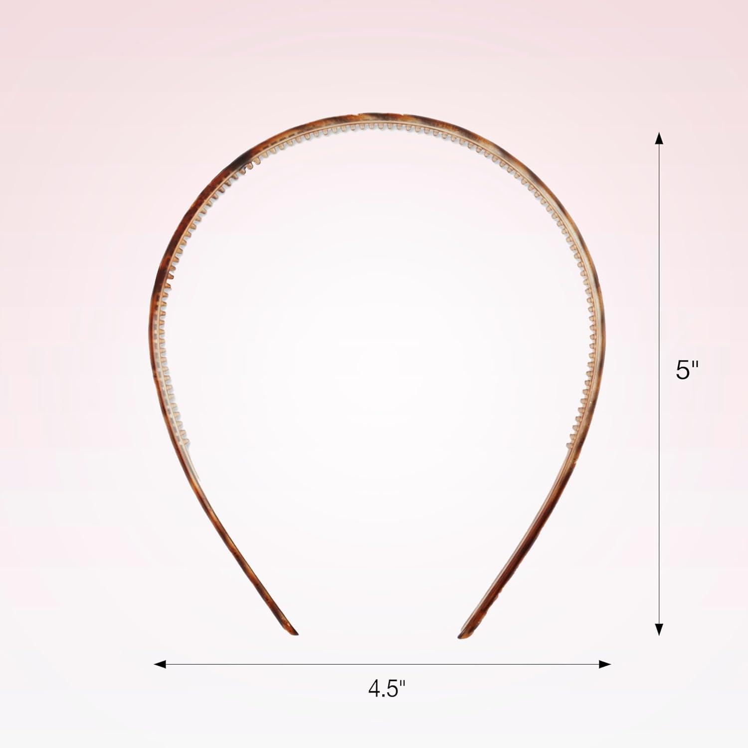 imageScunci by Conair Effortless Beauty Skinny headband plastic Headbands for Women and Men  hair accessories for women  Neutral Colors  4 CountThin Classic Mulitcolor