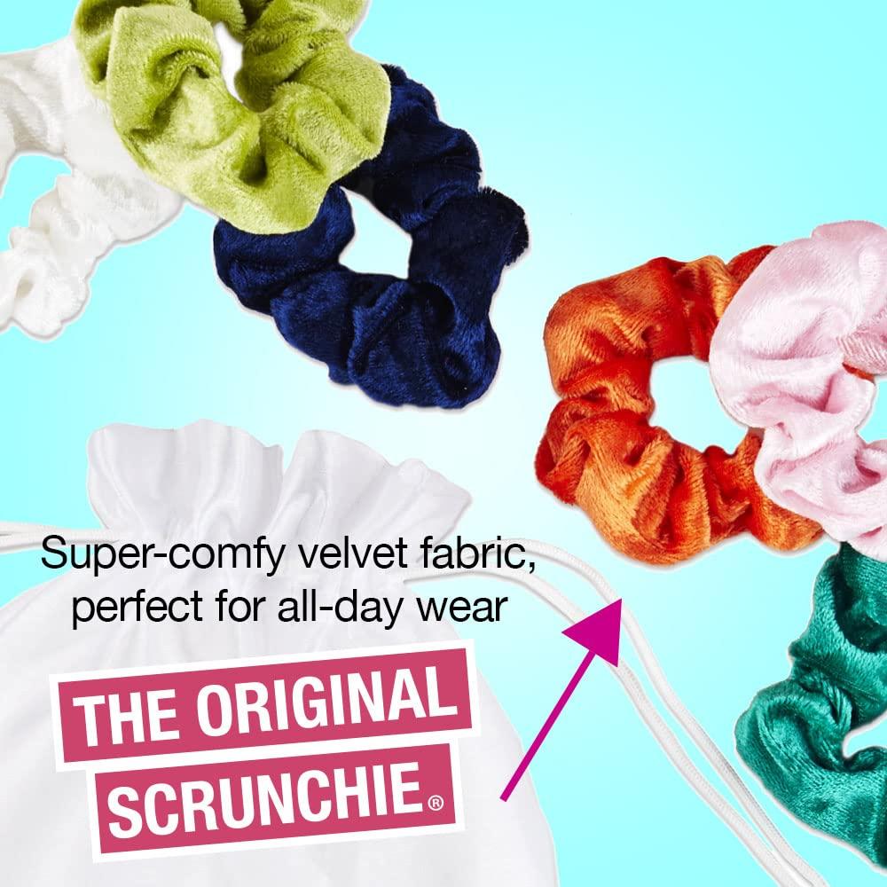 imageScunci by Conair The Original Super Comfy Waffle Knit Scrunchie hair accessories  hair accessories for women  Assorted Colors 36 CountVelvet Variety Pack