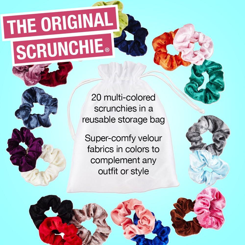 imageScunci by Conair The Original Super Comfy Waffle Knit Scrunchie hair accessories  hair accessories for women  Assorted Colors 36 CountVelvet Variety Pack