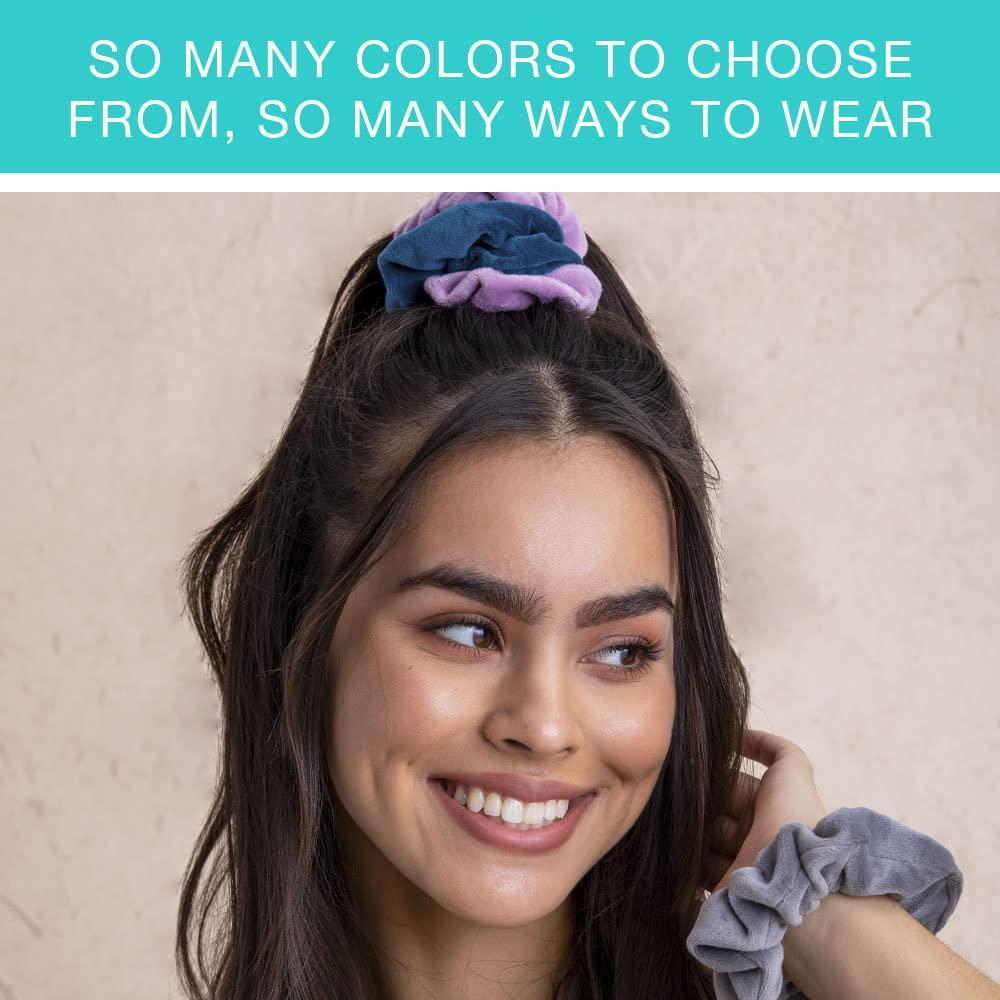 imageScunci by Conair The Original Super Comfy Waffle Knit Scrunchie hair accessories  hair accessories for women  Assorted Colors 36 CountVelvet Variety Pack