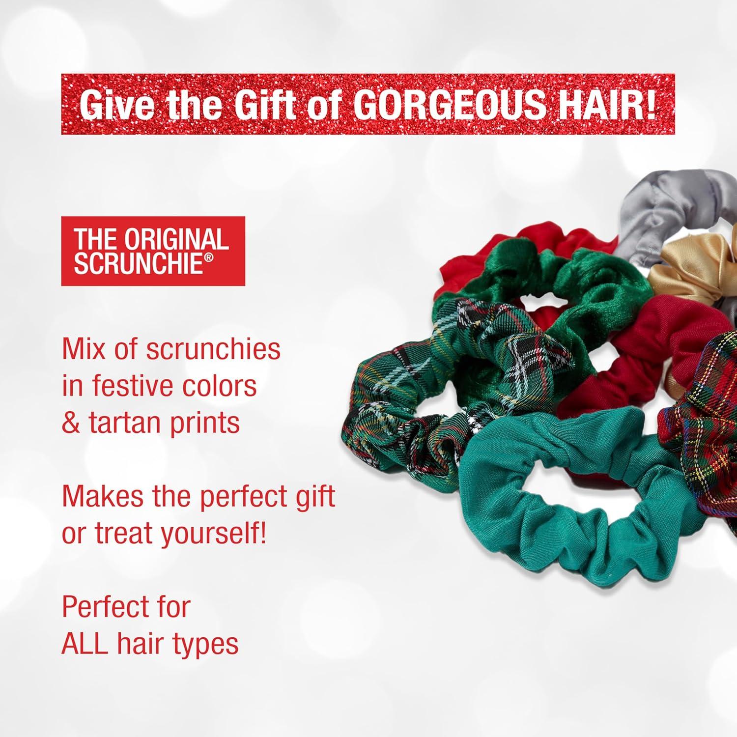 imageScunci by Conair The Original Super Comfy Waffle Knit Scrunchie hair accessories  hair accessories for women  Assorted Colors 36 CountWinter Classic