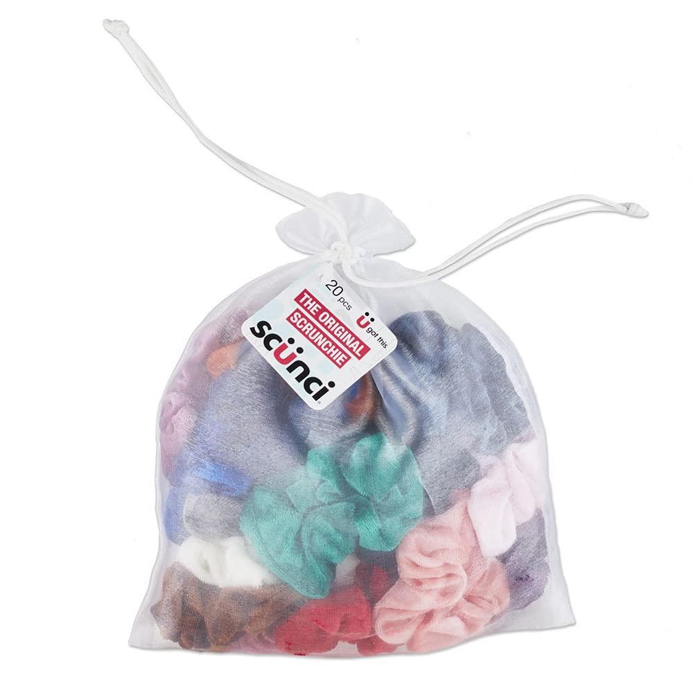 imageScunci by Conair The Original Super Comfy Waffle Knit Scrunchie hair accessories  hair accessories for women  Assorted Colors 36 CountVelvet Variety Pack