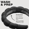 imageCONAIR Spa Headband  Black  Make up headband  Bubble headband  GRWM headband  Soft and absorbent  For washing face  Cute and comfortable for herBlack