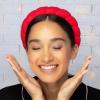 imageCONAIR Spa Headband  Black  Make up headband  Bubble headband  GRWM headband  Soft and absorbent  For washing face  Cute and comfortable for herRed