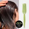 imageConair Detangling Hairbrush  Scalp Care Massager  Flexi Head Standard Hairbrush  For Curly Hair  Coral PinkSlim