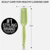 imageConair Detangling Hairbrush  Scalp Care Massager  Flexi Head Standard Hairbrush  For Curly Hair  Coral PinkSlim