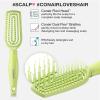 imageConair Detangling Hairbrush  Scalp Care Massager  Flexi Head Standard Hairbrush  For Curly Hair  Coral PinkSlim
