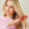 imageConair Detangling Hairbrush  Scalp Care Massager  Flexi Head Standard Hairbrush  For Curly Hair  Coral PinkStandard
