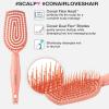 imageConair Detangling Hairbrush  Scalp Care Massager  Flexi Head Standard Hairbrush  For Curly Hair  Coral PinkStandard