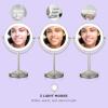 imageConair Lighted Makeup Mirror LED Vanity Mirror 1X10x Magnifying Mirror Corded in Satin Nickel Finish