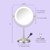 imageConair Lighted Makeup Mirror LED Vanity Mirror 1X10x Magnifying Mirror Corded in Satin Nickel Finish