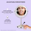 imageConair Lighted Makeup Mirror LED Vanity Mirror 1X10x Magnifying Mirror Corded in Satin Nickel Finish