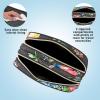 imageConair Makeup Bag  Travel Toiletry Bag  Cosmetic Bag  Toiletry Bag for Women  Double Zip Organizer  Pink Palm PrintBlack Floral