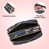 imageConair Makeup Bag  Travel Toiletry Bag  Cosmetic Bag  Toiletry Bag for Women  Double Zip Organizer  Pink Palm PrintBlue  Pink  Black Camo